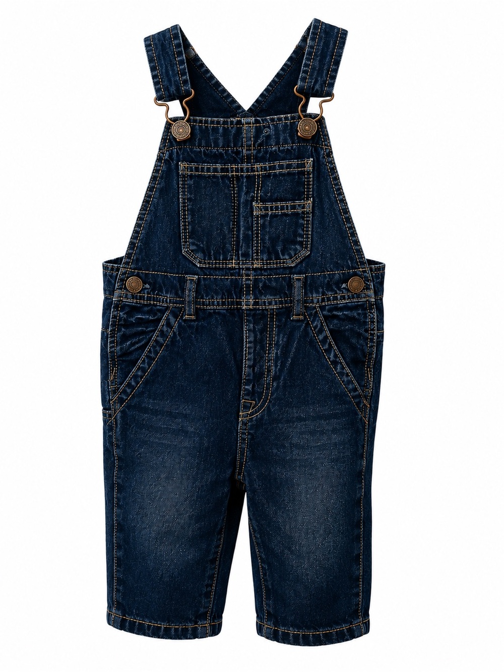 GAP Dark Blue Denim Short Overalls for Kids